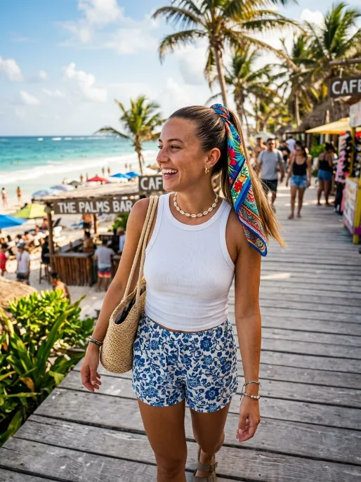 24. Bandana Wrapped Ponytail