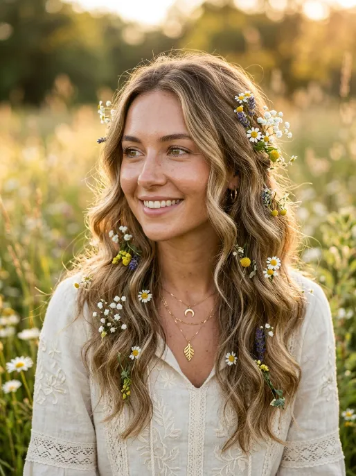 18. Beach Waves with Flowers