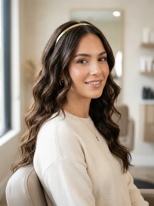 11. Beach Waves with Headband