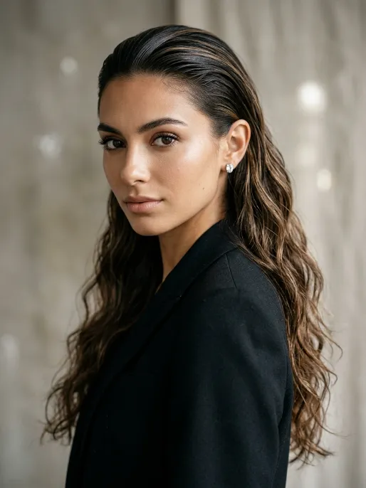 17. Beach Waves with Slicked Back Front