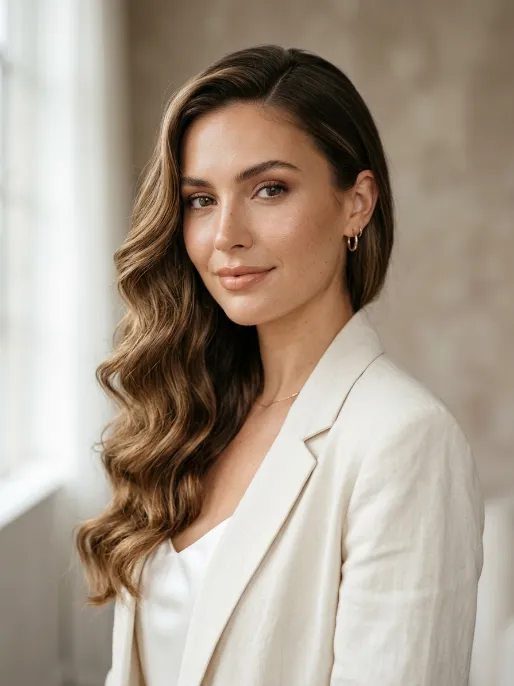 3. Beach Waves with a Side Part