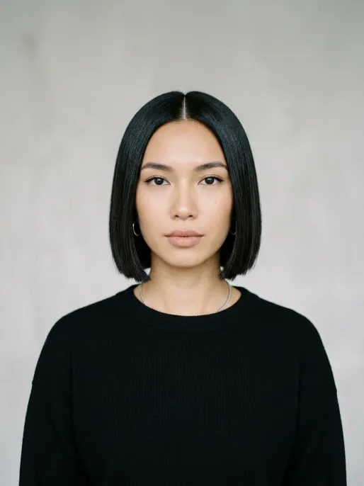 10. Bob with Middle Part