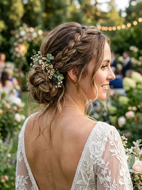 19. Boho Braided Bun