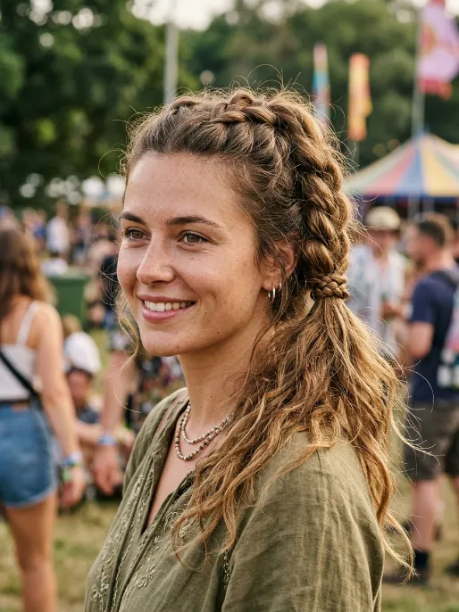 10. Boho Braided Ponytail