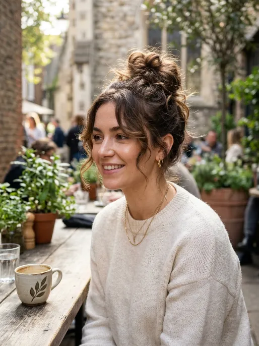1. Classic Top Knot Messy Bun