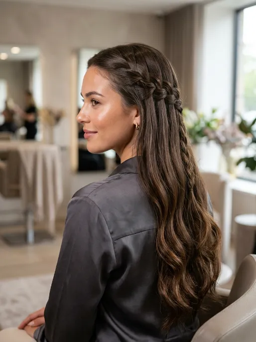 1. Classic Waterfall Braid
