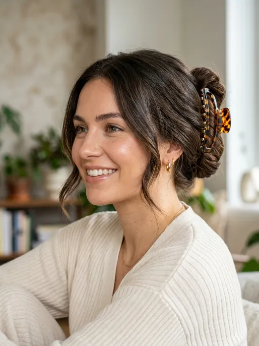 5. Claw Clip Updo