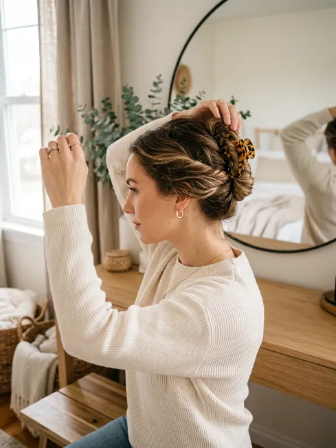 13. Claw Clip Updo