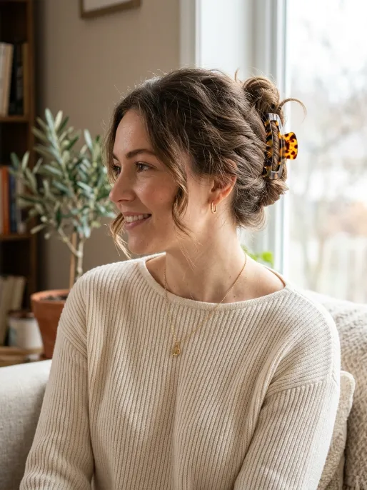 10. Claw Clip Updo