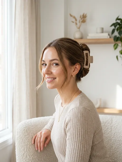 9. Claw Clip Updo
