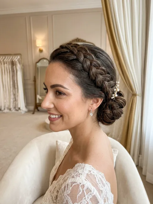 10. Crown Braid Updo