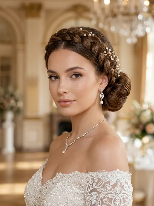 19. Crown Braid with Bun