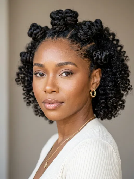 10. Curly Bantu Knots