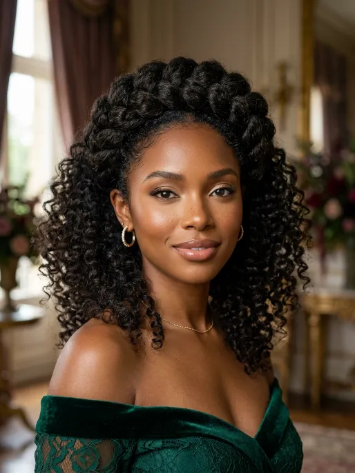 11. Curly Crown Braid