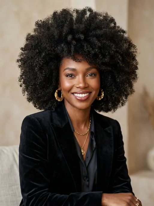 18. Curly Fro Style