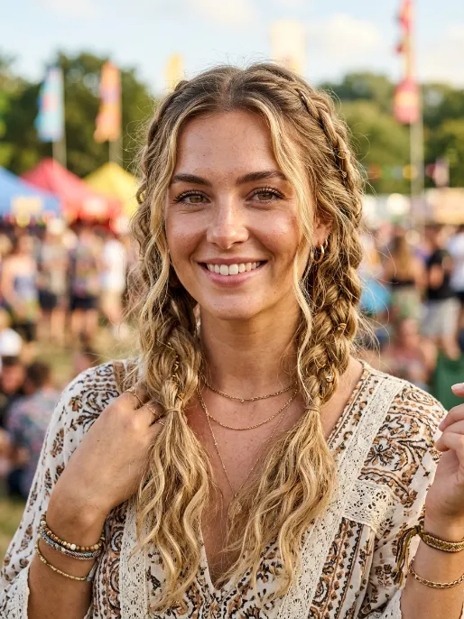 2. Double Boho Braids