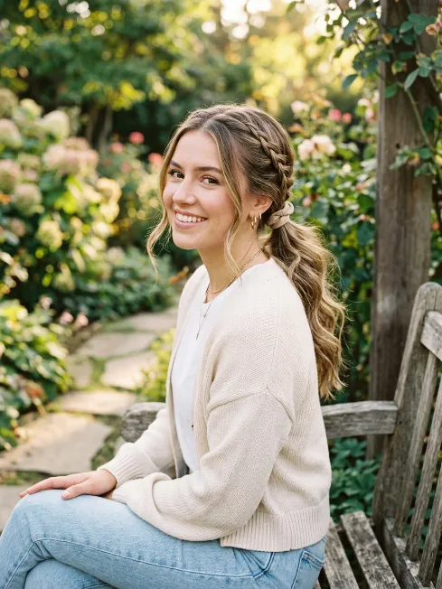 20. Double Braided Ponytail
