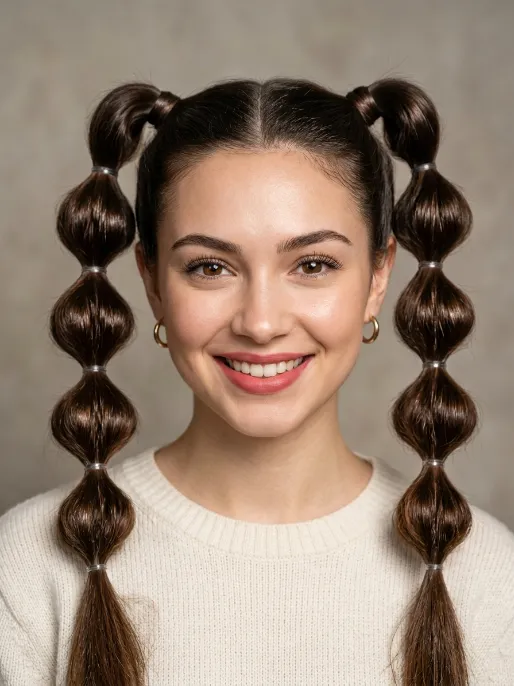 19. Double Bubble Pigtails