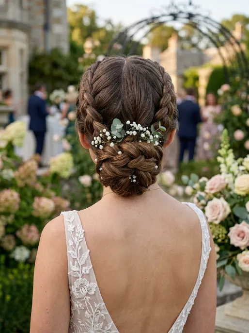 17. Double Dutch into Low Bun