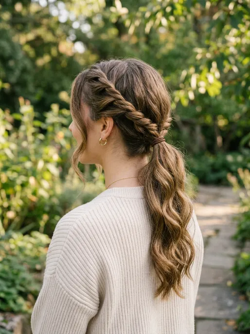 18. Double Twisted Ponytail