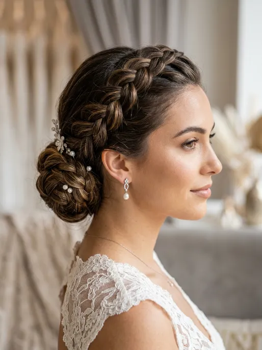 6. Dutch Braid Bun