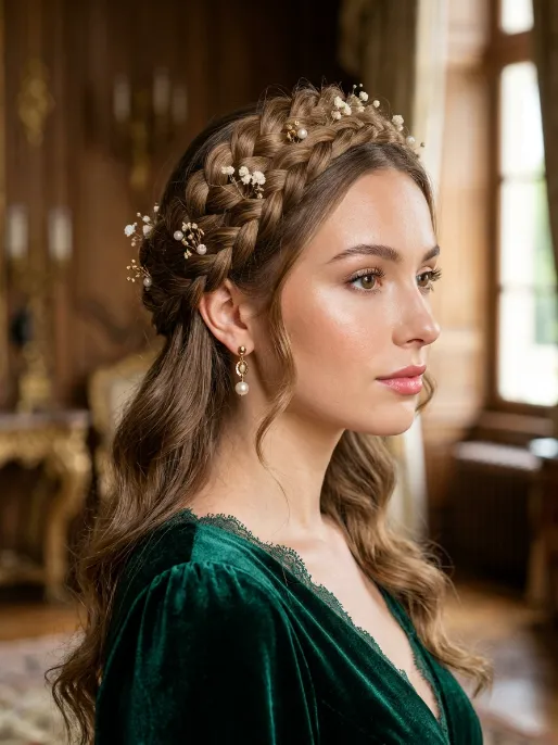 7. Dutch Braid Crown