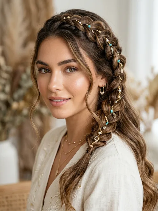 13. Dutch Braid with Beads