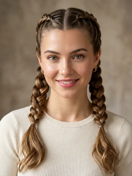 9. Dutch Braided Pigtails