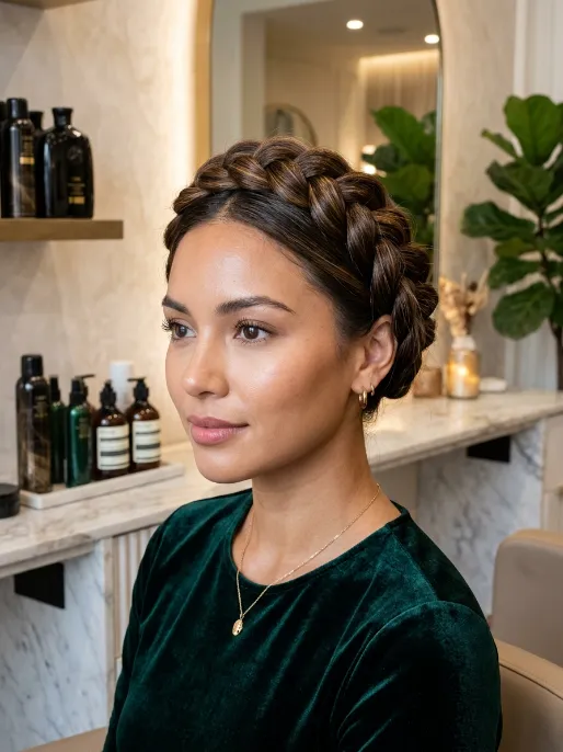 3. Dutch Crown Braid