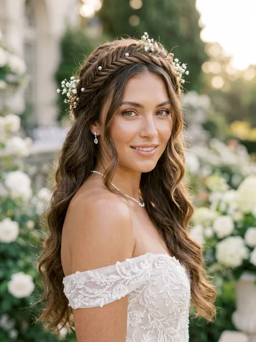 6. Fishtail Braid Crown
