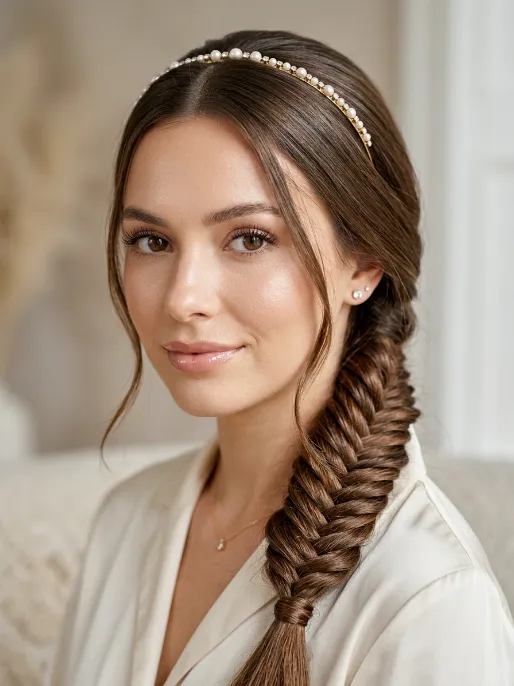 21. Fishtail Braid with Headband