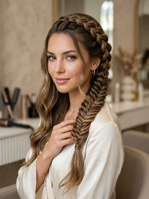 17. Fishtail French Braid Combo