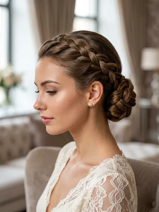5. French Braid Bun