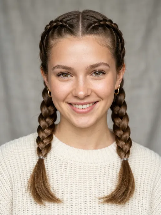 10. French Braided Pigtails