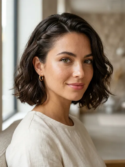 5. Front Twist with Down Hair