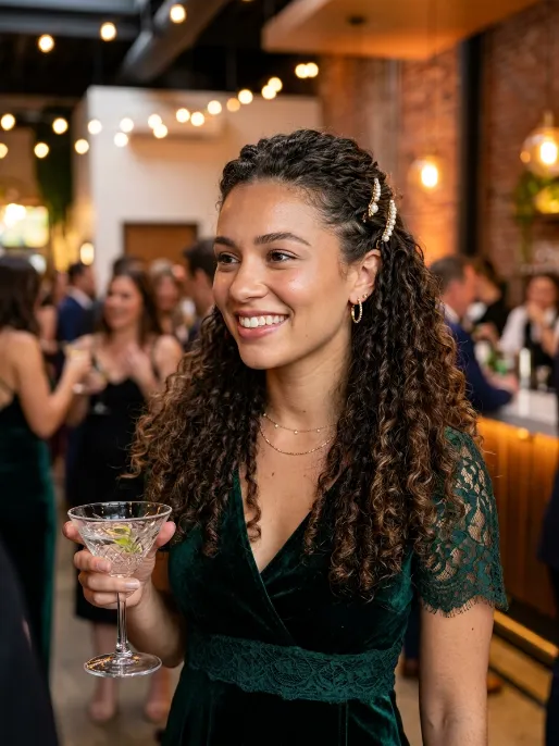 18. Front Twists with Curls Down