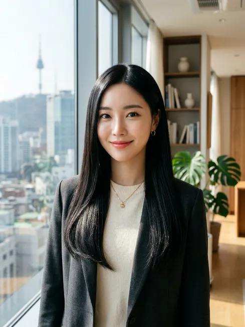 1. Glass Hair Straight Style