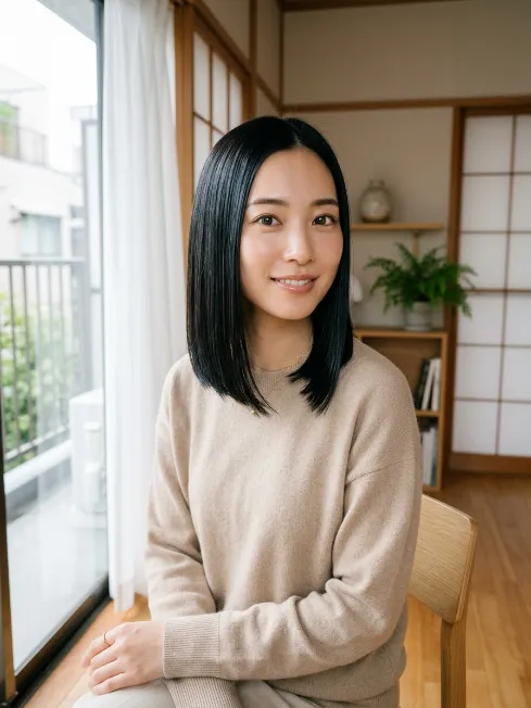 5. Glossy Straight Lob