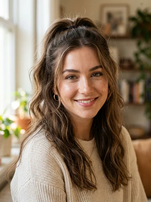 6. Half Up Ponytail