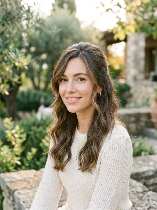 16. Half Up with Side Part