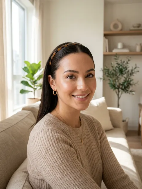 15. Headband with Sleek Hair