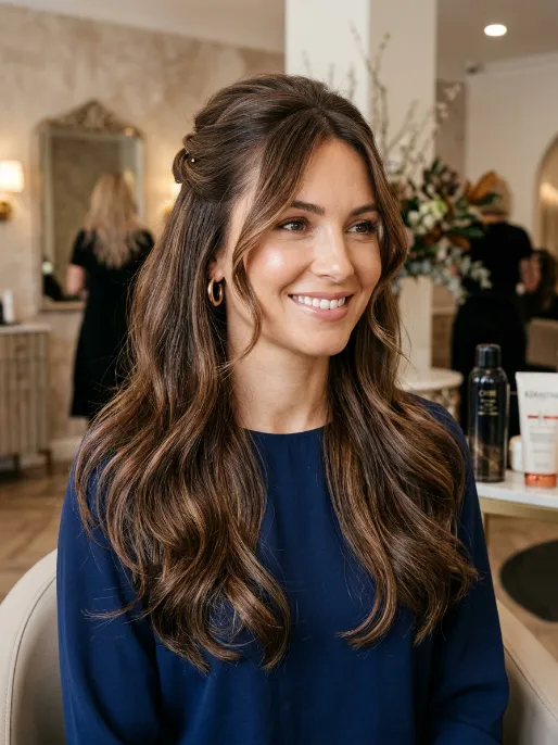 3. Layered Half Up Half Down