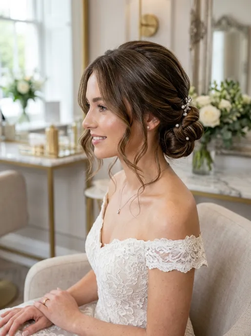 7. Layered Low Bun