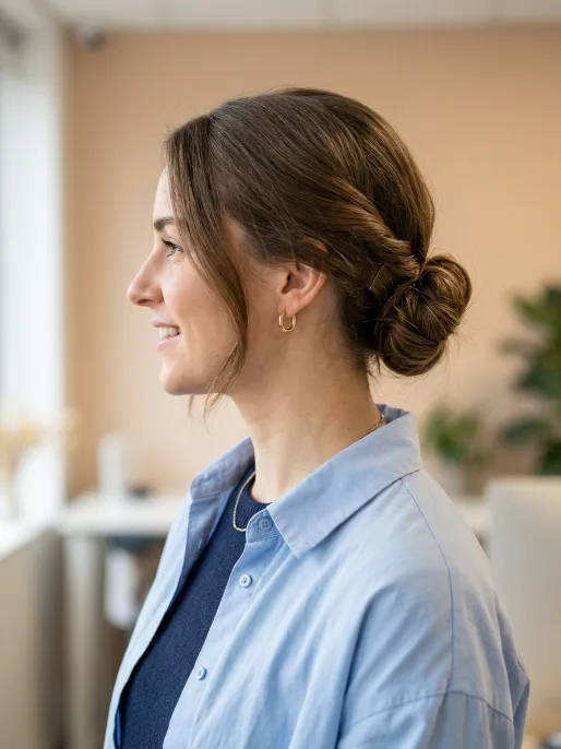 3. Low Bun