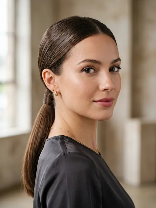 12. Low Ponytail with a Wrap