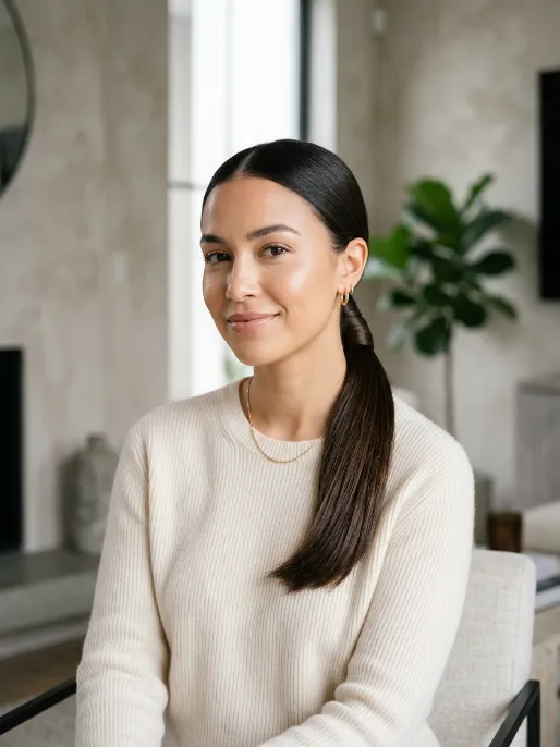 16. Low Ponytail with a Wrap