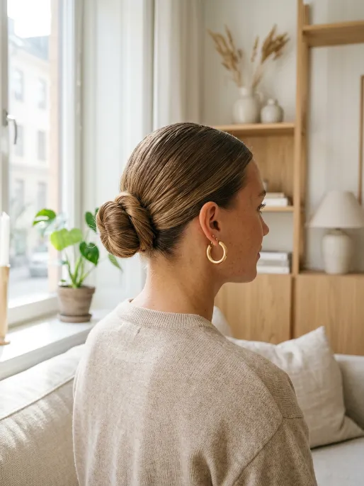 3. Low Sleek Bun