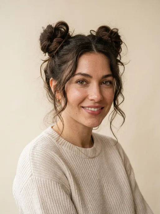 5. Messy Space Buns