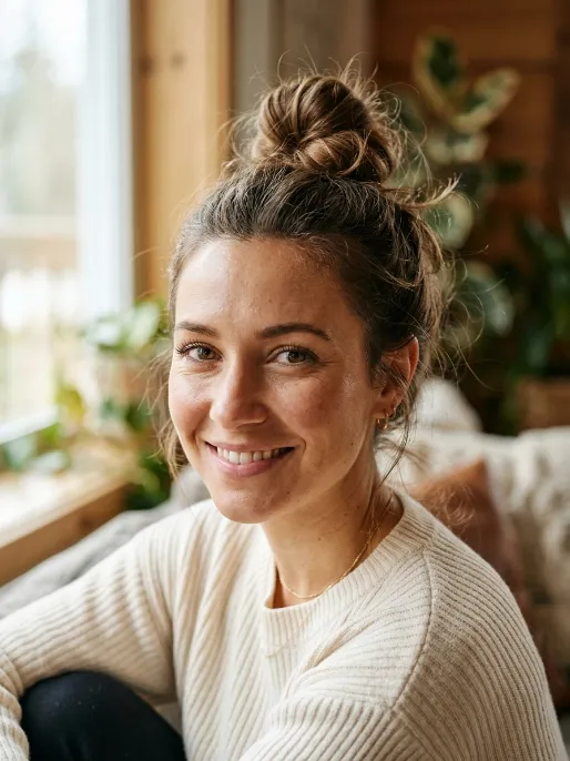 4. Messy Top Knot