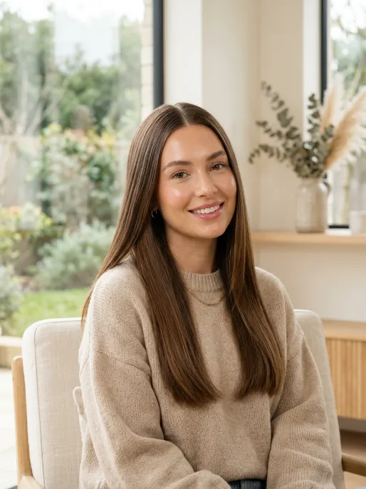 5. Middle Part with Straight Hair